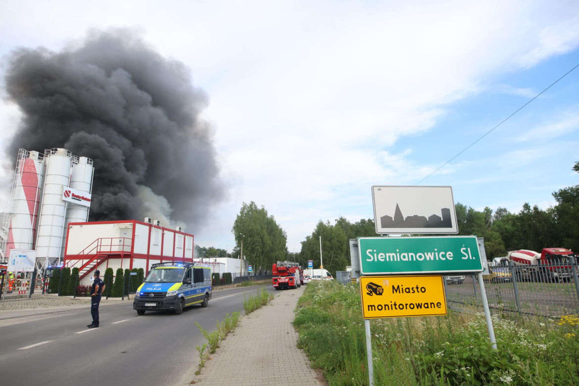 Pożar w Siemianowicach Śląskich