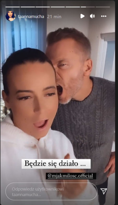 M jak miłość na planie. Magda (Anna Mucha), Andrzej Budzyński (Krystian Wieczorek)