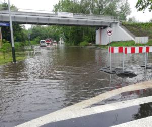 Powódź w Krakowie: Zalana ulica Półłanki 24.05.2019