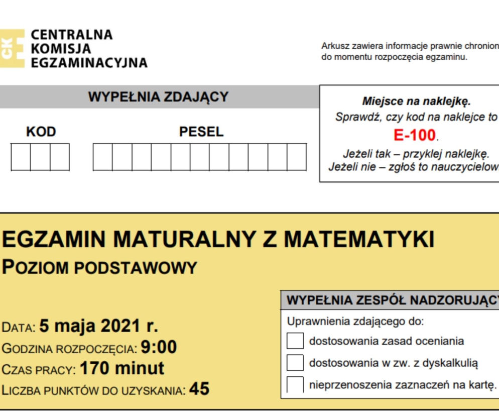 Odpowiedzi do egzaminu ósmoklasisty 2022 MATEMATYKA. Rozwiązania - arkusz 25.05.2022