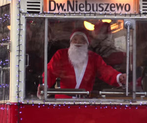 Świąteczny tramwaj w Szczecinie