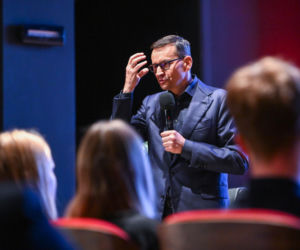 Mateusz Morawiecki podczas spotkania z mieszkańcami Janowa Lubelskiego