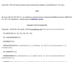 Noc muzeów 2017 Warszawa. Tak pojedzie komunikacja miejska