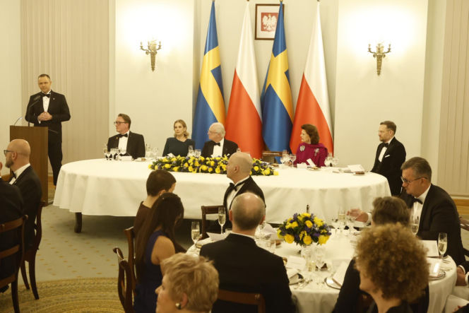Obiad na cześć szwedzkiej pary królewskiej