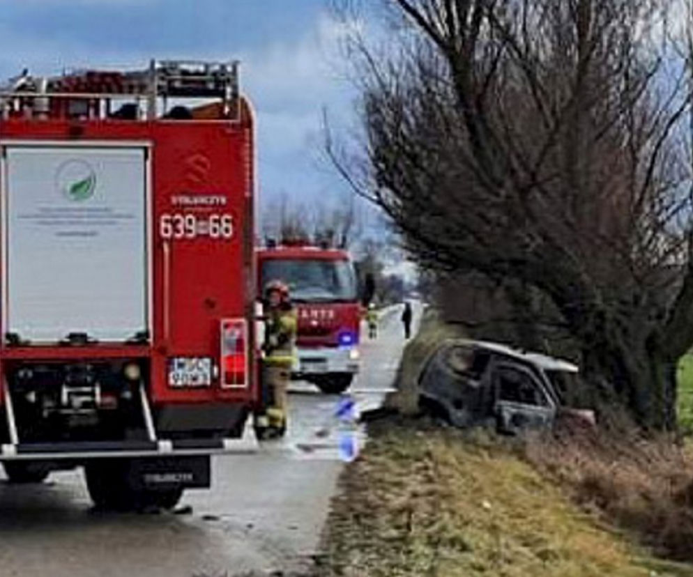 Makabra pod Sochaczewem. Strażacy znaleźli zwęglone zwłoki w seicento