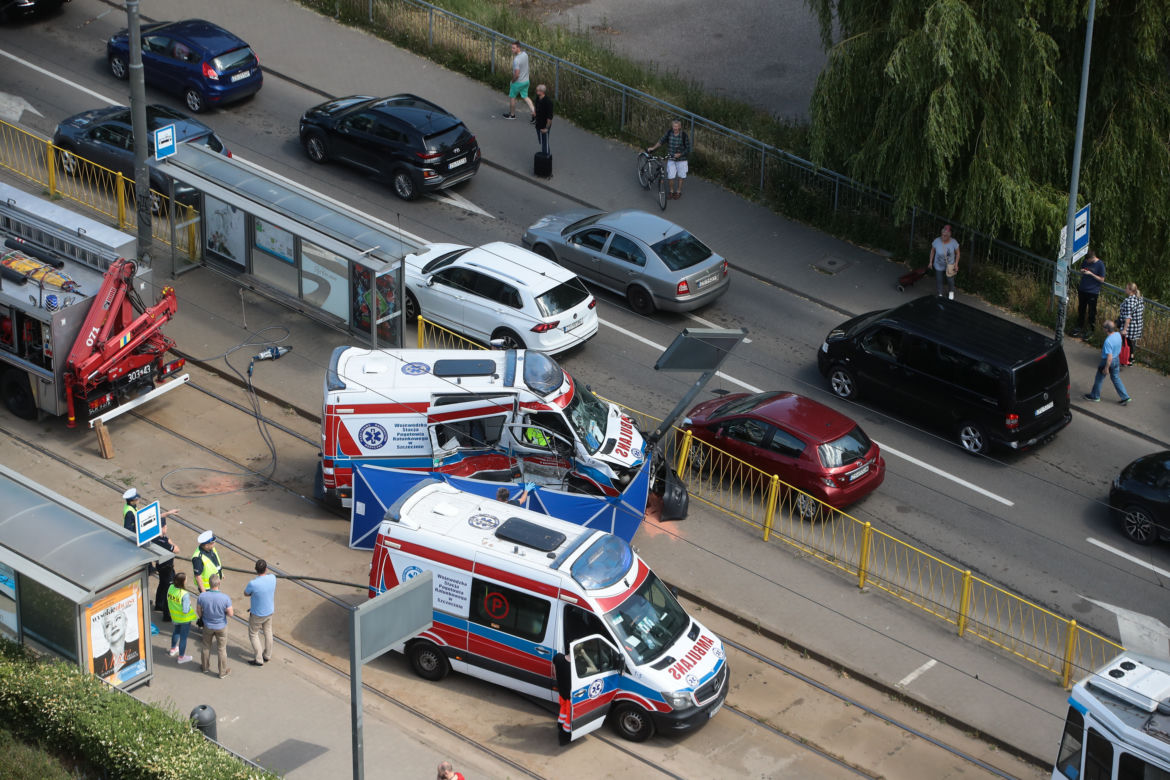 Wypadek na pl. Szyrockiego w Szczecinie