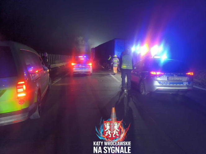 Wypadek na 141. kilometrze A4 pod Wrocławiem