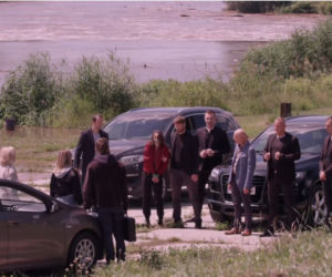 Pierwsza miłość odc. 3088. Edward (Marek Siudym), Aneta (Maria Pakulnis), Melka (Ewa Jakubowicz), Marysia (Aneta Zając)