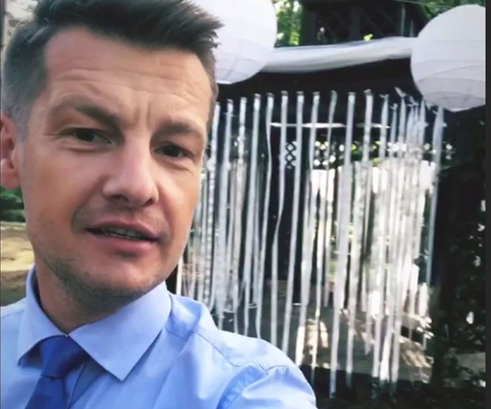 M jak miłość. Paweł Zduński (Rafał Mroczek) na planie