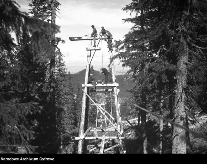 Budowa kolejki na Kasprowy Wierch, rok 1935