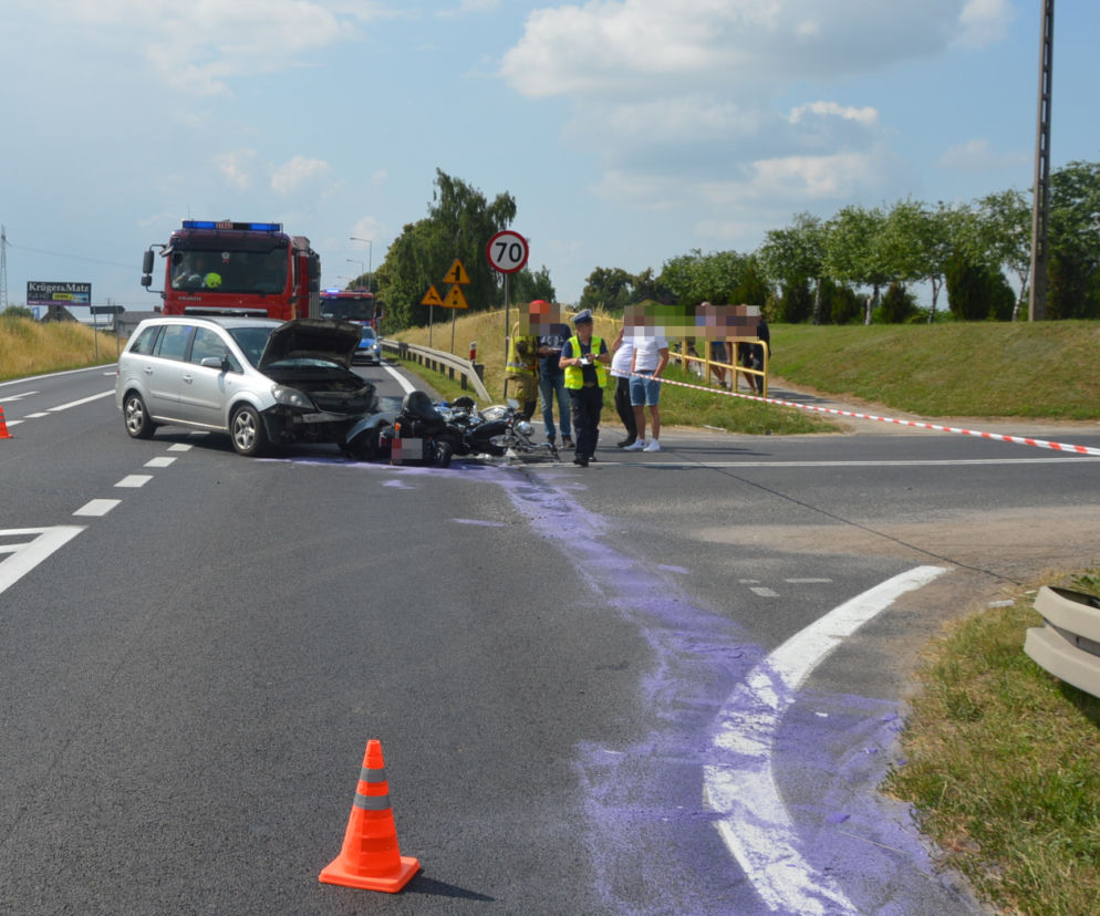 Wypadki motocyklowe na DK 10 w Woli i Wygodzie