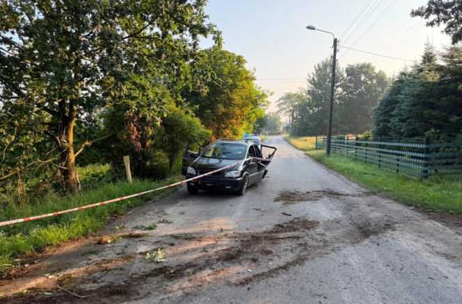 16-latek skasował Opla na drzewie. Auto zabrał matce, żeby przewieźć znajomych