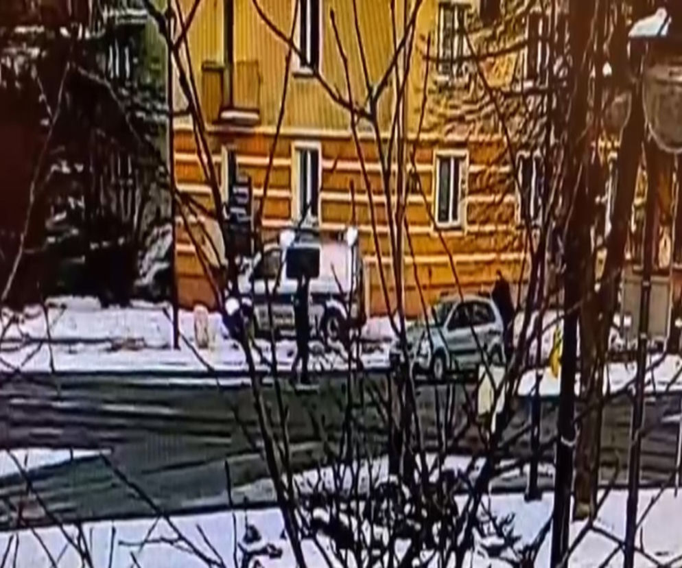 Policjanci pchali samochód