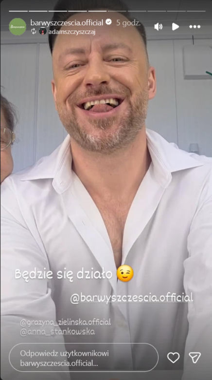 Barwy szczęścia nowy sezon na planie. Maciej Wilk (Adam Szczyszczaj)