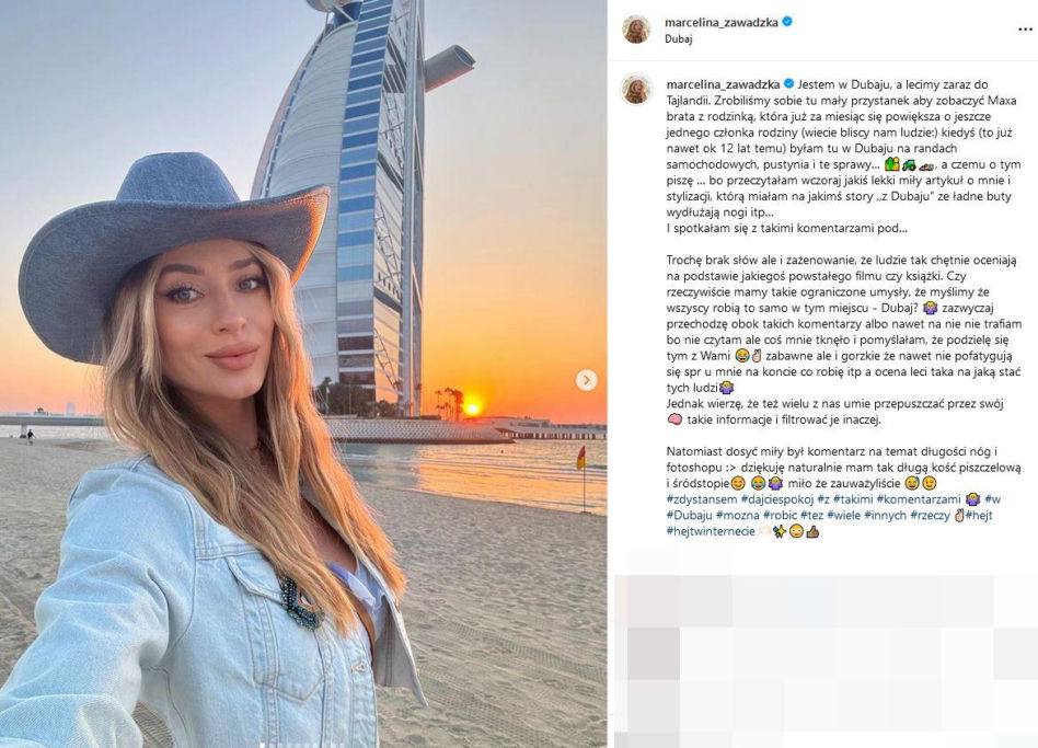 Marcelina uciekła z Polski przed chłodem