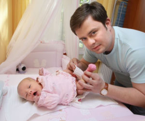 Adam Hofman z córką Marysią