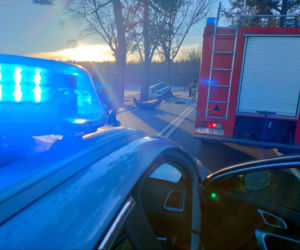 Mały Płock. Groźny wypadek na DK 63. Kierowca seata zderzył się z fordem