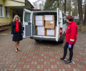 Dostawa środków ochronnych z partnerskiego miasta Weifang