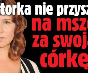 Aktorka nie przyszła na mszę za swoją córkę