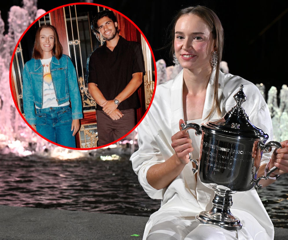 Jelena Rybakina z pucharem US Open. Na miniaturze Iga Świątek i Carlos Alcaraz w windzie. Szczegóły w SE Supersport.