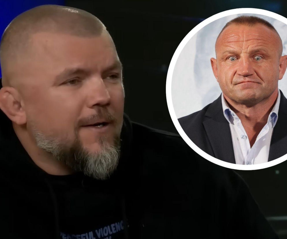 Łukasz Jurkowski. Na miniaturze obok Mariusz Pudzianowski. O walce na gołe pięści przeczytasz na SE Supersport.