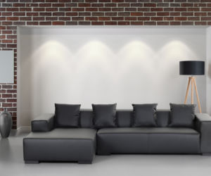 Szara sofa do salonu