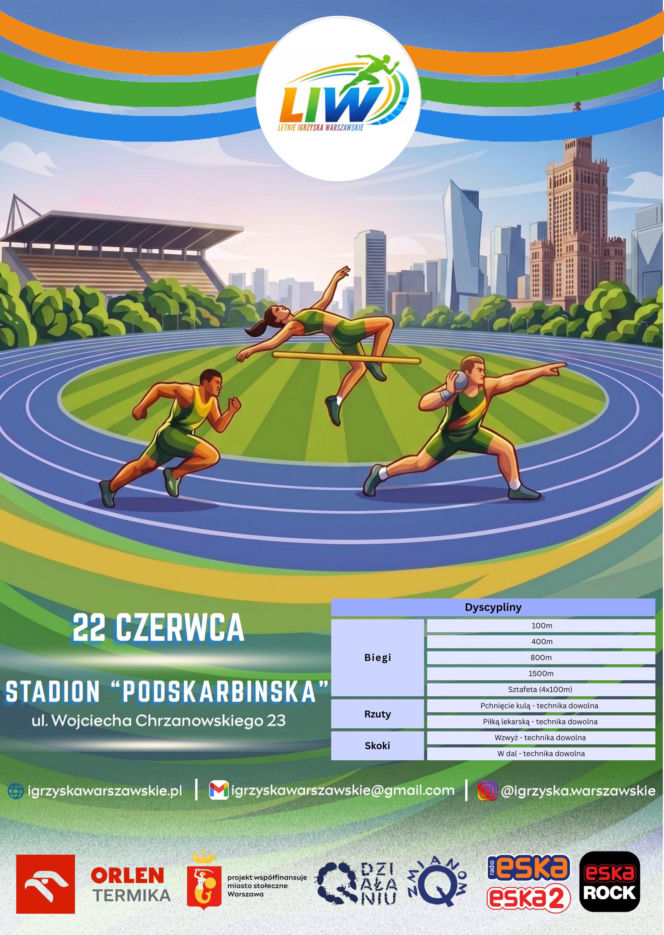 Zbliżają się Letnie Igrzyska Warszawskie. Na młodych sportowców czekają wielkie emocje