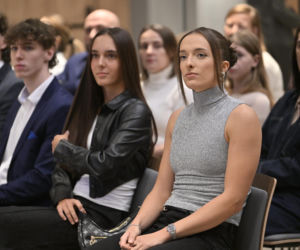 Iga Świątek i Daria Abramowicz na konferencji