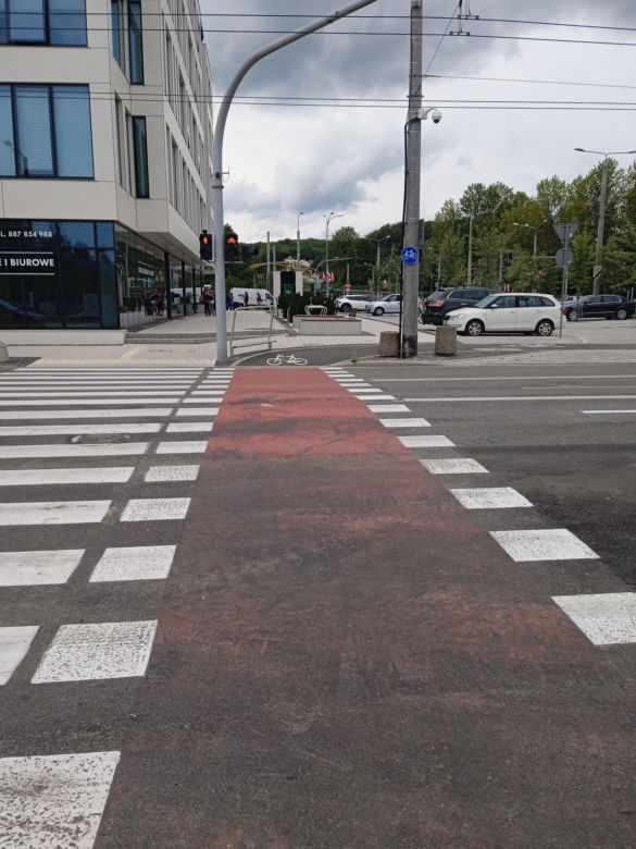 Ścieżka rowerowa przy Parku Centralnym w Gdyni