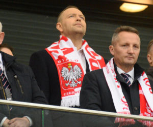 Karol Nawrocki i Przemysław Czarnek na mecze Polska - Albania