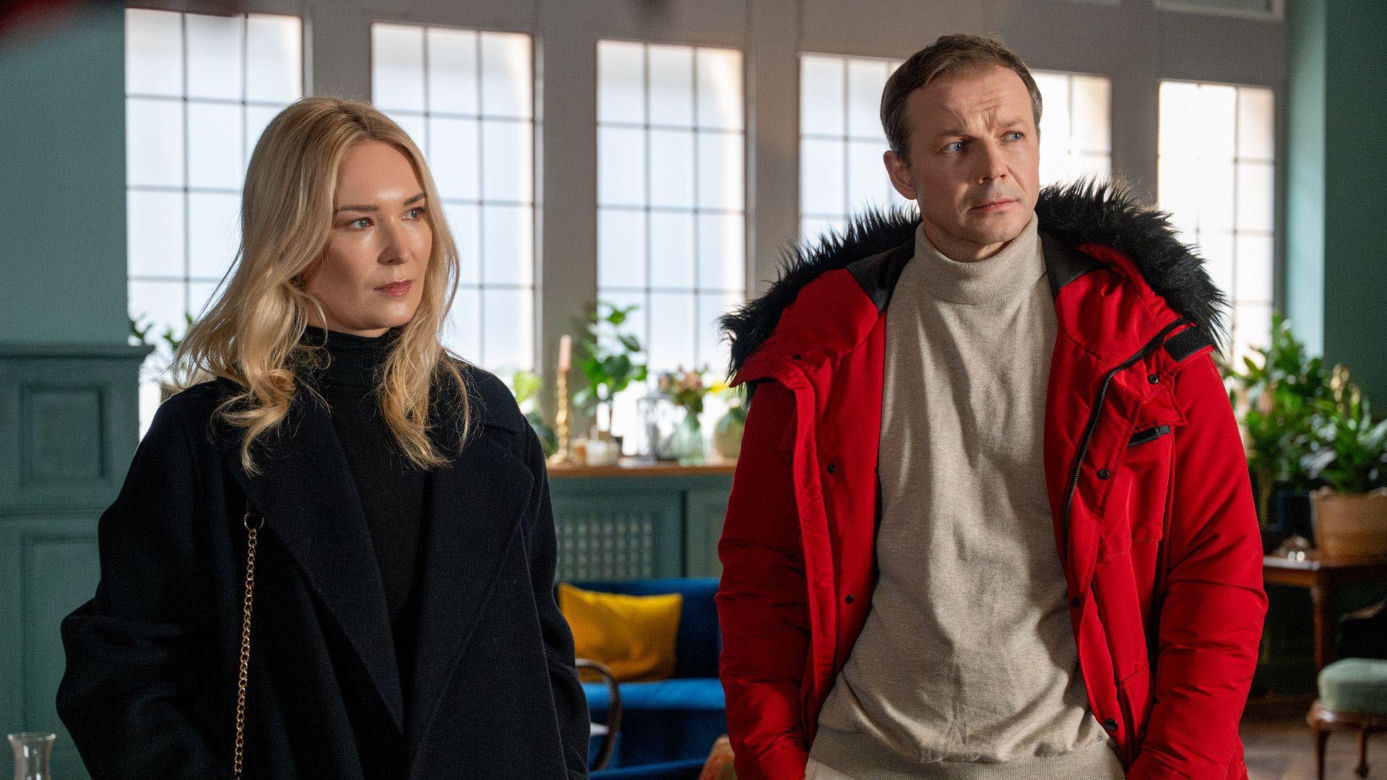 Barwy szczęścia, odc. 3390. Bruno (Lesław Żurek), Karolina (Marta Dąbrowska)
