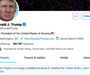 Trump walczy o swoje konto
