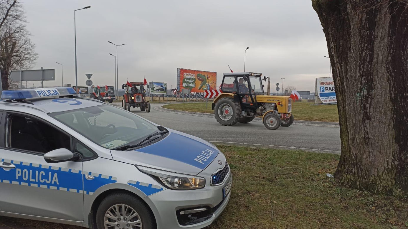 Strajk rolników w Krakowie i Małopolsce. Ciągniki blokują ulice w miastach