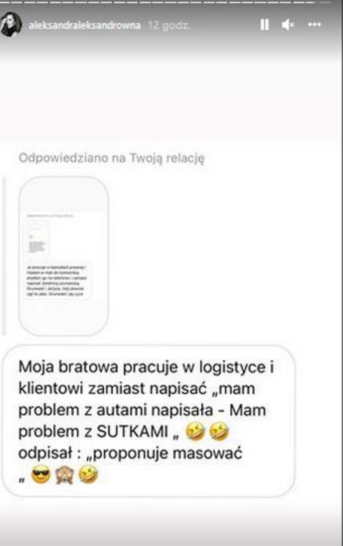 Aleksandra Kwaśniewska pokazała pikantne wiadomości