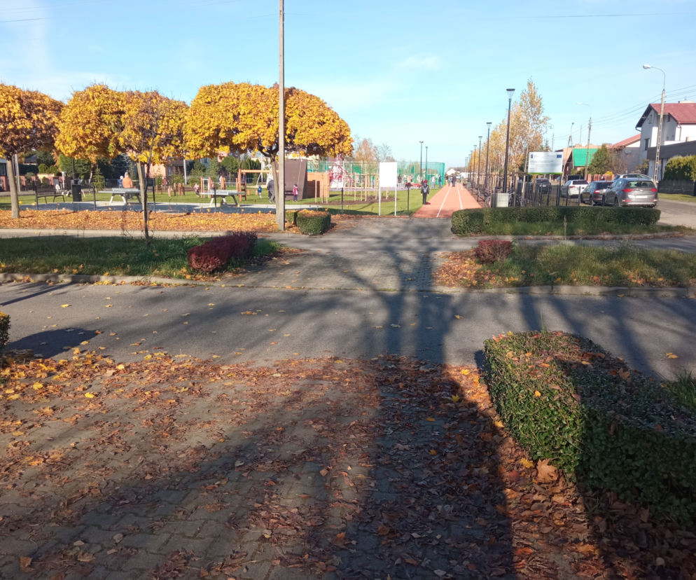 Park Gronowo - brak pasów na ulicy