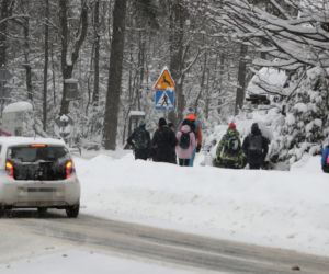 Trudne warunki drogowe w Zakopanem