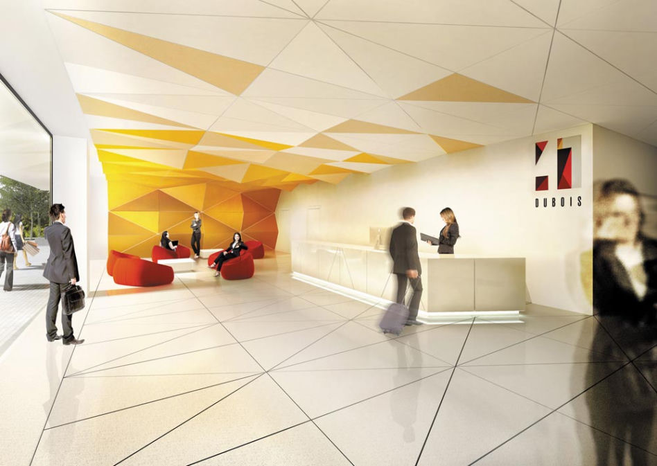 Lobby biurowca Dubois 41