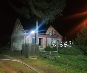 Pożar obudził gospodarza. W ogniu stanął budynek gospodarczy