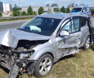 Zablokowana S5 koło Leszna. Zderzenie kilku aut na wysokości Święciechowy