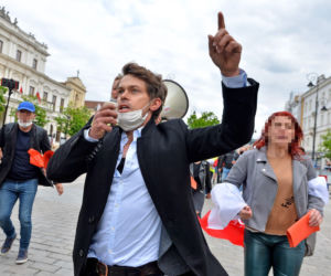 Michał Kołodziejczak, protest przedsiębiorców w Warszawie