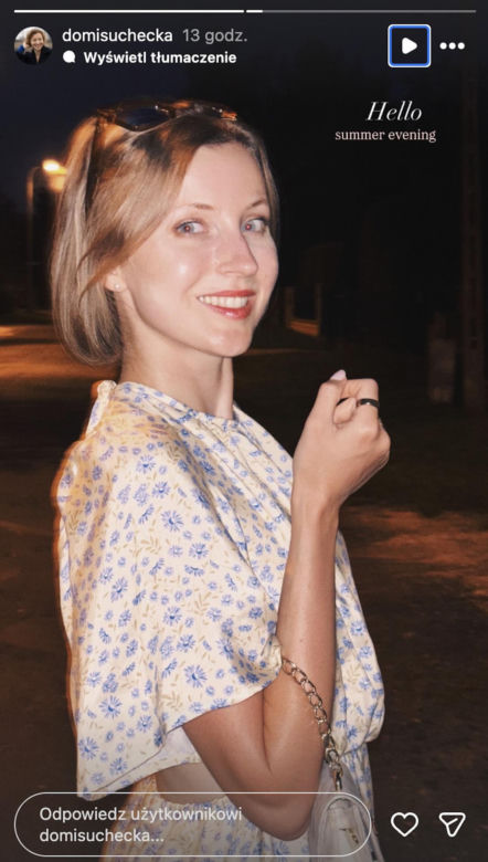 M jak miłość. Dominika Suchecka na Instagramie