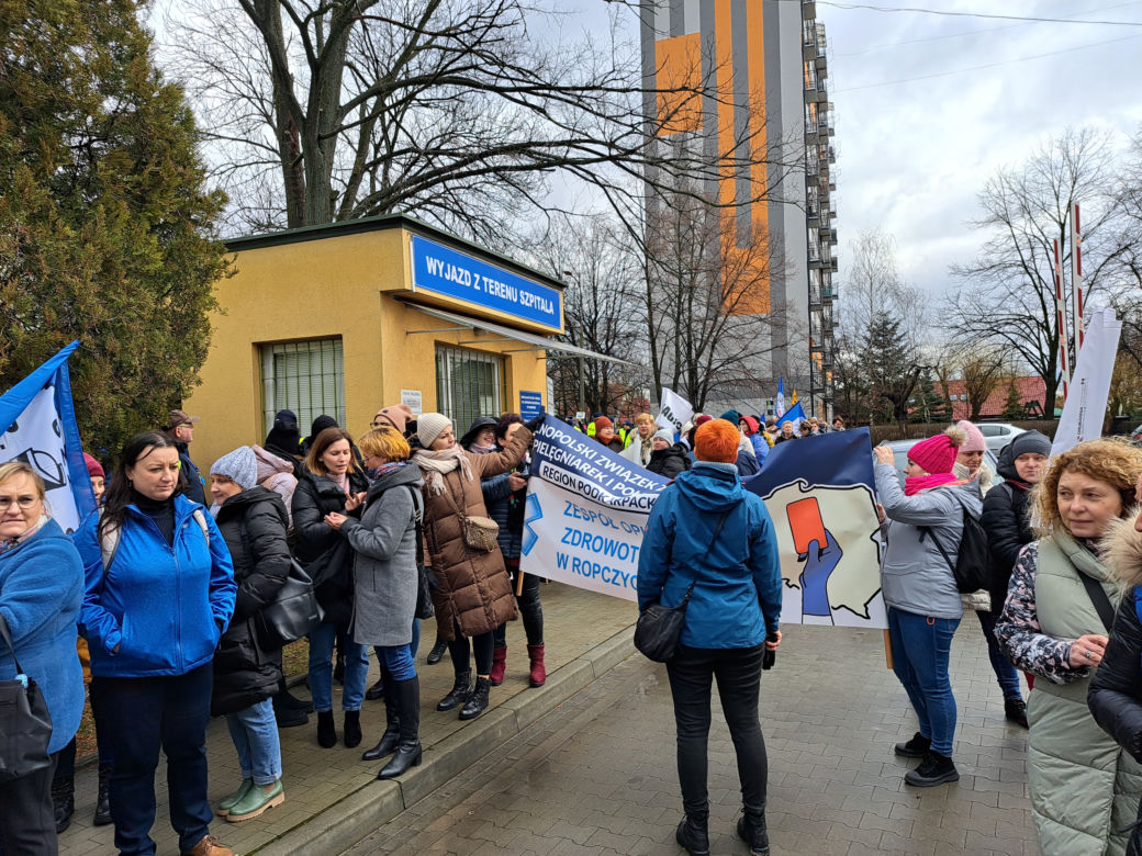 Protest pielęgniarek w Tarnowie