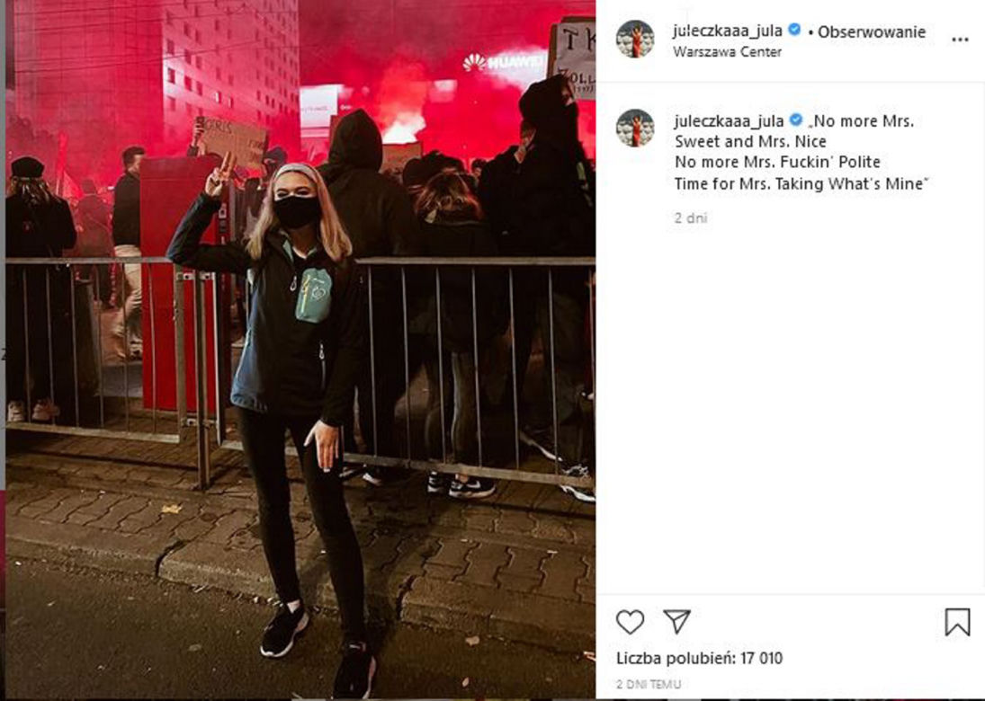 Pobili Julię Wróblewską, a ona dalej protestuje