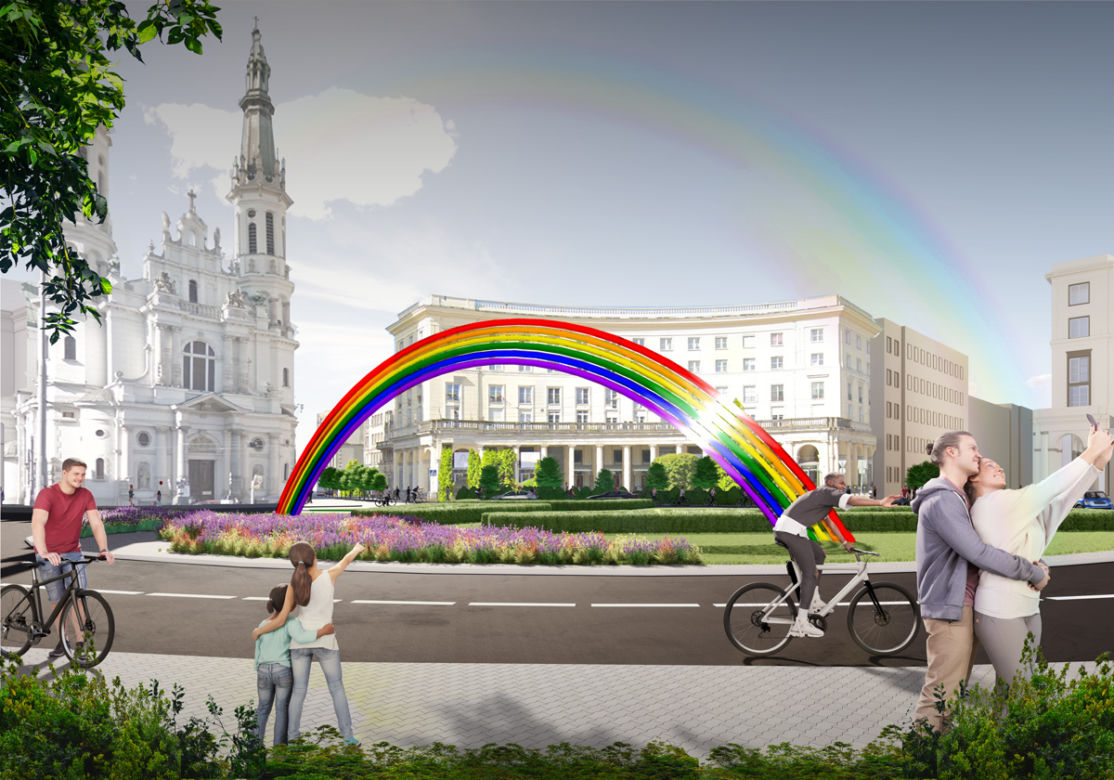 Nowa Tęcza na Placu Zbawiciela (projekt ogólnomiejski)