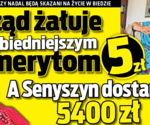 Rząd żałuje najbiedniejszym emerytom 5 zł
