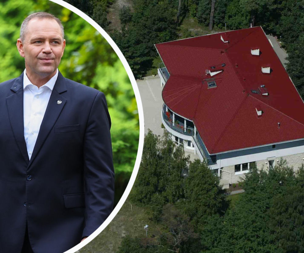 Rezydencja w Juracie z lotu ptaka. Na miniaturze obok Karol Nawrocki. O spotkaniu z młodymi przeczytasz na SE Polityka.