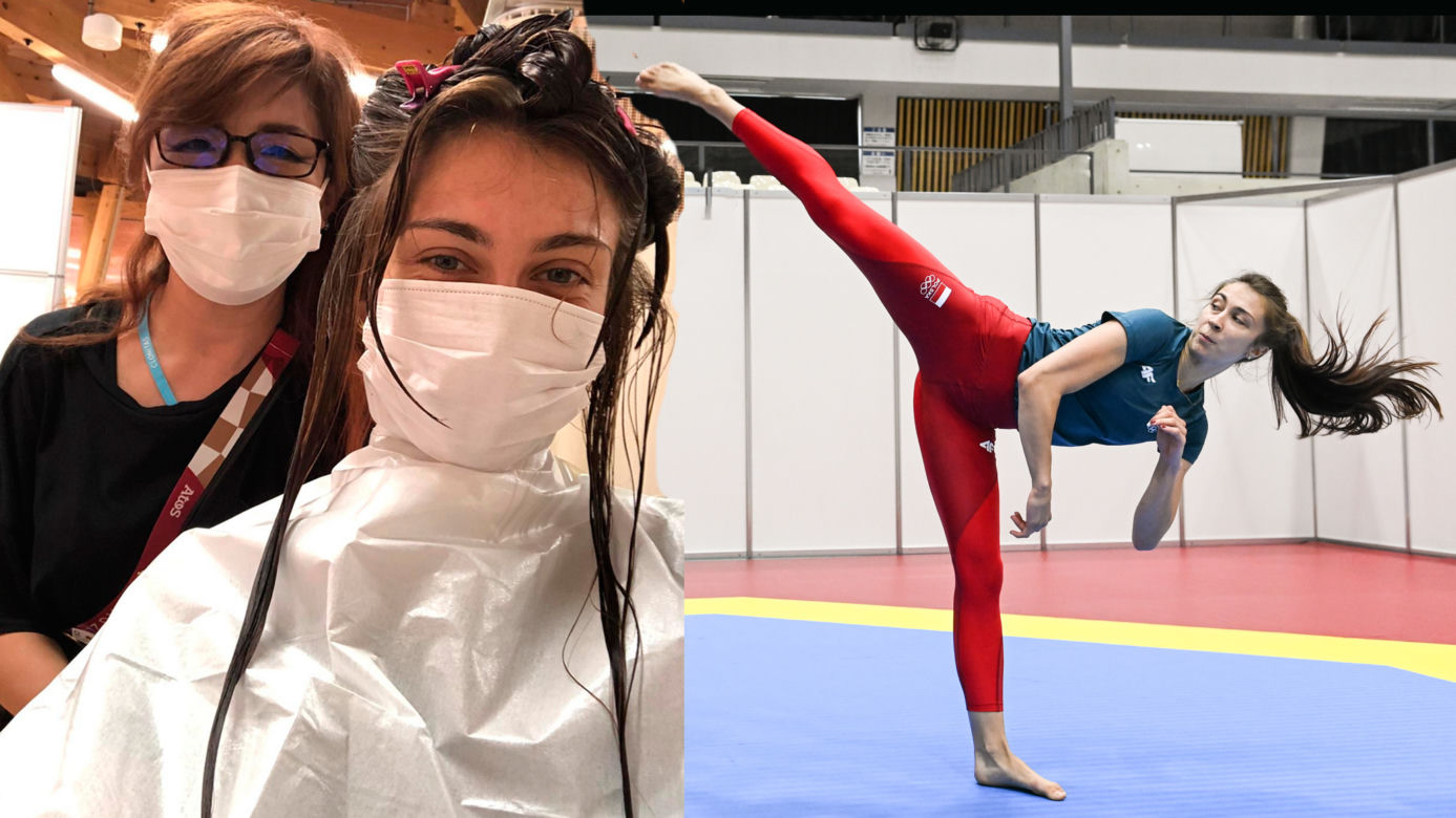 Taekwondzistka Patrycja Adamkiewicz przed walką o medal poszła do fryzjera