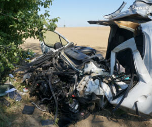 Śmiertelny wypadek na DW 416. Kierowca zginął na miejscu [ZDJĘCIA]