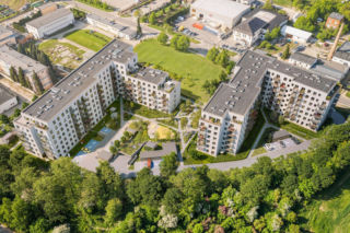 Osiedle Kolektyw w postindustrialnej części Poznania. Pierwszy etap dostarczy 132 mieszkania na Starołęce
