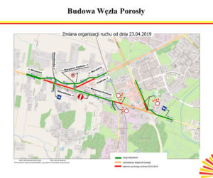 Węzeł Porosły. Od 23 kwietnia duże zmiany w organizacji ruchu na wylotówce w stronę Warszawy [ZDJĘCIA, MAPY]